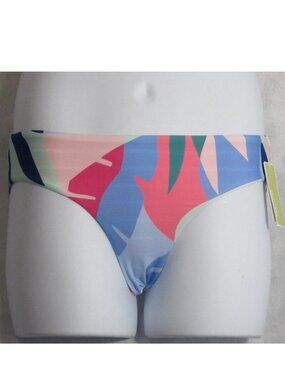 Michael Kors Women's Reversible Bikini Swim Bottom, Pink Stripe / Colorblock, M